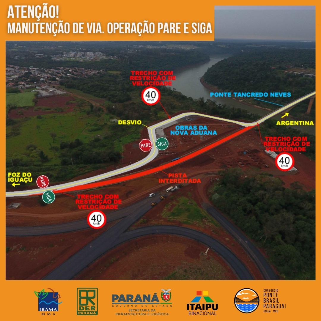 Na sexta-feira dia 08/11/2024 haverá operação Pare e Siga para controle de tráfego, conforme destaca a imagem.